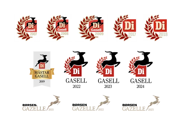 Gazelle all awards for homepage